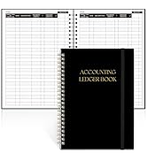 SKYDUE Accounting Ledger Book - 8.5 x 6 Inch Expense Tracker Notebook for Tracking Deposit, Expen...