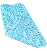 Linoows Bathtub and Shower Mats, 40x16 Inch Extra Large Non Slip Soft Bath Tub Mat with Suction C...