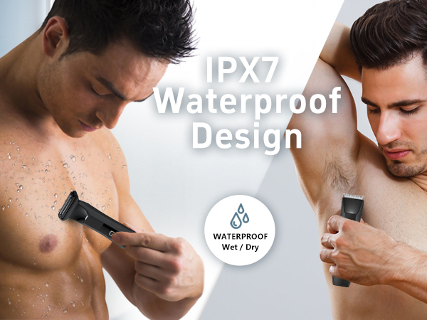 IPX7 waterproof mens grooming trimmer
