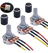 TWTADE 3PCS 10K Ohm Linear Taper Adjustable Rotary Potentiometer Change Resistance WH148 B10K 3 P...