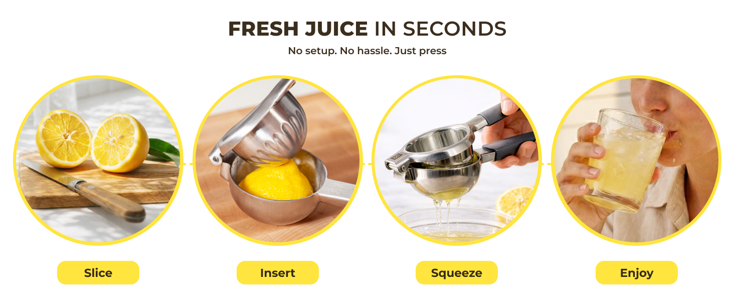 Stainless Steel Lemon Squeezer Kensington London