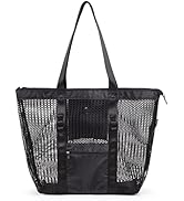 Mesh Beach Tote Large Bag 2022 Upgrade for Women with Multiple Pockets for Family Travel Swimming...