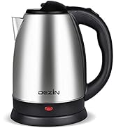 DEZIN Electric Kettle Upgraded, BPA Free 2L Stainless Steel Tea Kettle, Fast Boil Water Warmer wi...
