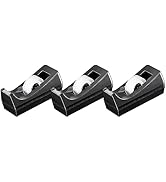 MJUNM Desktop Tape Dispenser Non Skid Base Tape Dispensers 3 Rolls Transparent Tape with Dispense...
