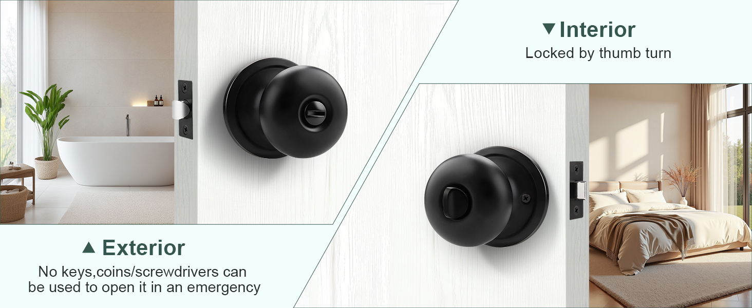 Black Door Knobs