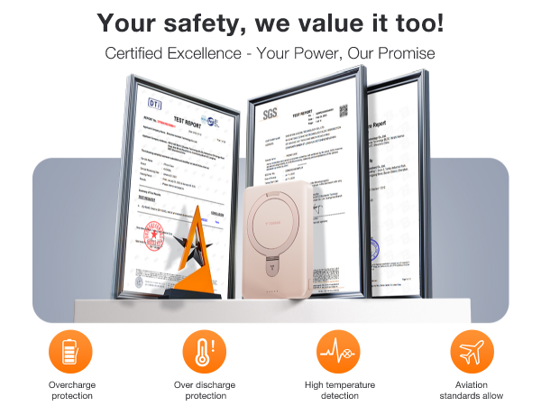 TORRAS EasyGo Magnetic Portable Charger Power Bank for iPhone, Fast Charging Travel