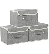 ENUMAIL Fabric Storage Bins Cube Organizers with Flip-Top Lid and Handles,Storage Boxes for Organ...
