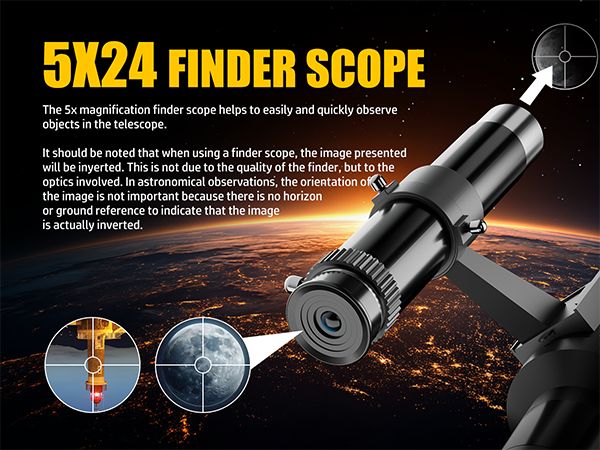 telescope with 5×24 FINDER SCOPE