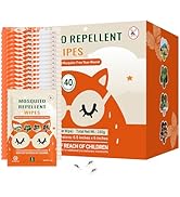 40 PCS Mosquito Repellent Wipes, Individually Wrapped Insect Repellent Wipes Made of Natural Plan...