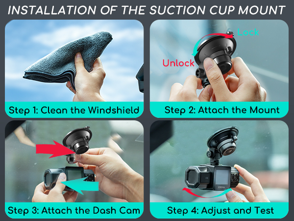 dash cam suction mount