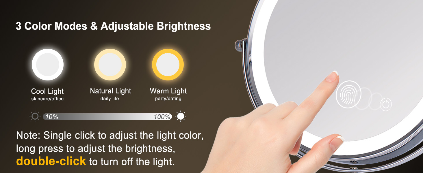 3 Color Modes &amp; Adjustable Brightness