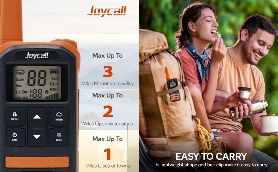 joycall walkie talkie orange
