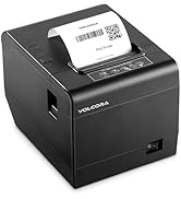 Volcora Thermal Receipt Printer, 80mm POS Printer w/Auto Cutter, USB/Ethernet Interface for Windo...