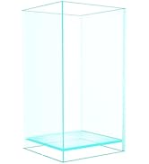 Fzone 2 Gal Nano Rimless Aquarium Low Iron Fish Tank NovaClear Ultra-White Translucent Glass Vers...