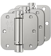 Luxbaro 3 Pack Spring Hinges Self Closing 3.5 Inch, Self Closing Door Hinges with 5/8'' Radius Co...
