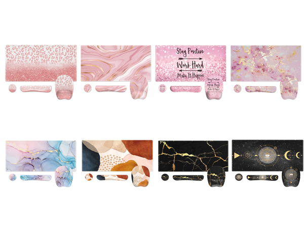 Anyshock Large Mouse Pad Wrist Support, Keyboard Wrist Rest, Desk Mat, 4 in 1 Ergonomic Desk Pad