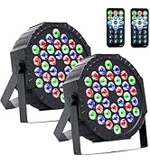VYmaksran LED Par Lights with DMX Control,DJ Stage Light RGB 36 LED Uplights with Sound Activated...