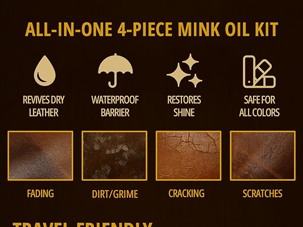 Eagle Mink Oil for Leather Boots All-Natural Leather Conditioner and Cleaner Waterproof Formula