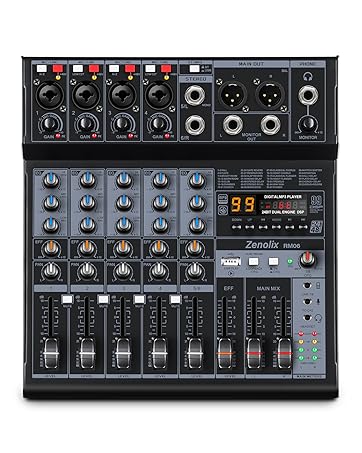 6 channel audio mixer