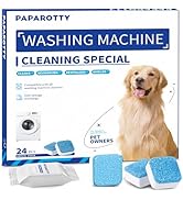 PAPAROTTY Washing Machine Cleaner Tablets - 24 Pack (12 Month Supply) | HE Compatible for Top &amp; F...