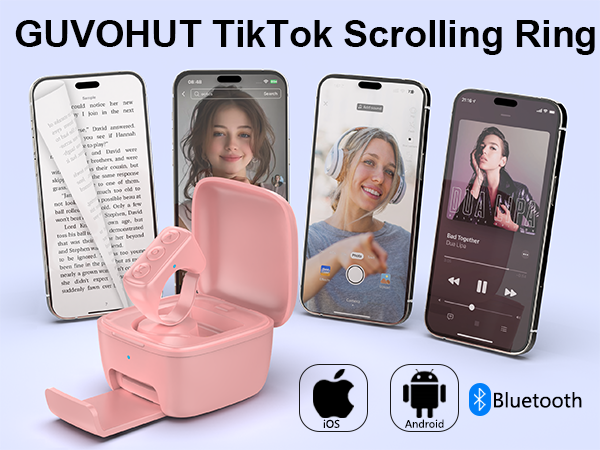 GUVOHUT Tiktok Scrolling Ring