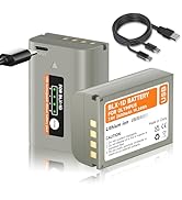 Mspalocell 2 Pack BLX-1 Battery Olympus OM System OM-1/ OM1/ OM-1 ii / OM1 2 / OM-1 Mark II Mirro...