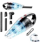 YFIXQNSU Hand Held Vacuum Cordless Rechargeable - Portable Mini Vacuum Cleaner with Brushless Mot...