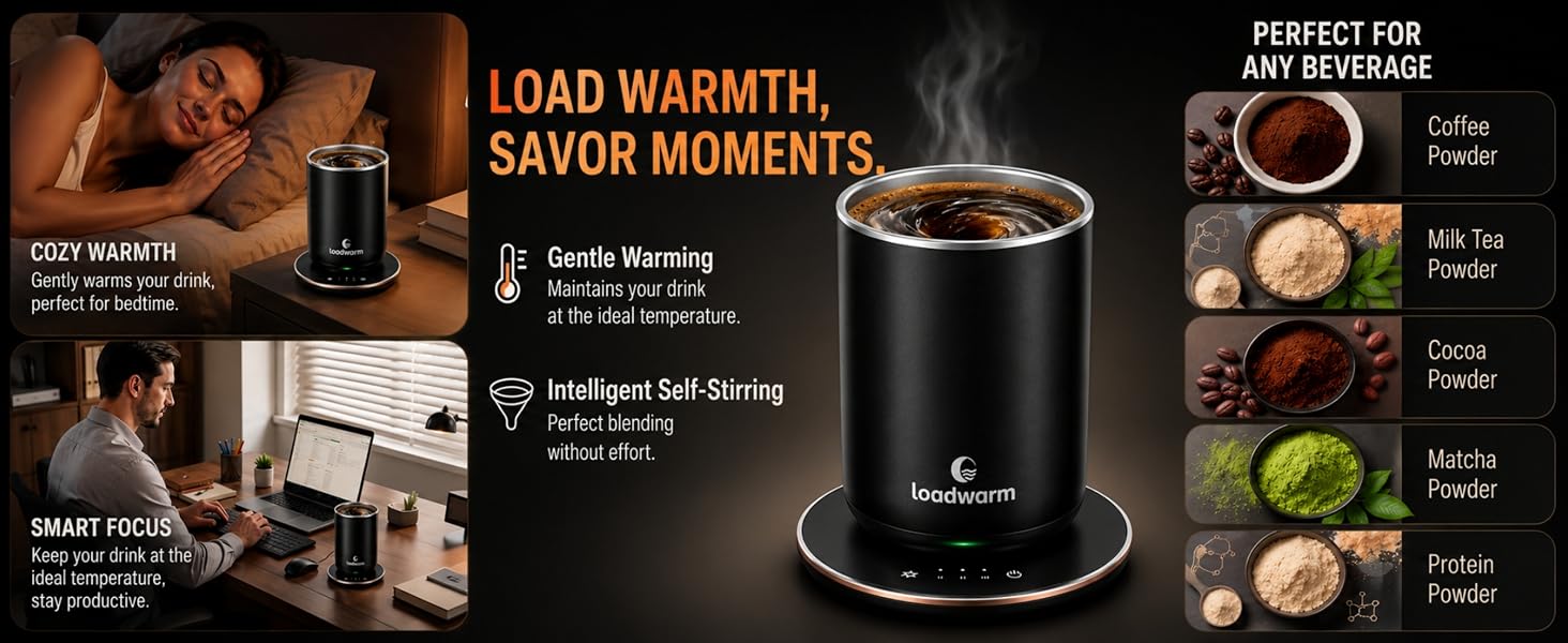 Self Heated Stirring Coffee Mug