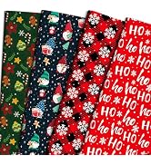 ZDSPIDE Christmas Wrapping Paper for Kids Adults - Xmas Wrapping Paper with Red/Black Plaid, Gnom...
