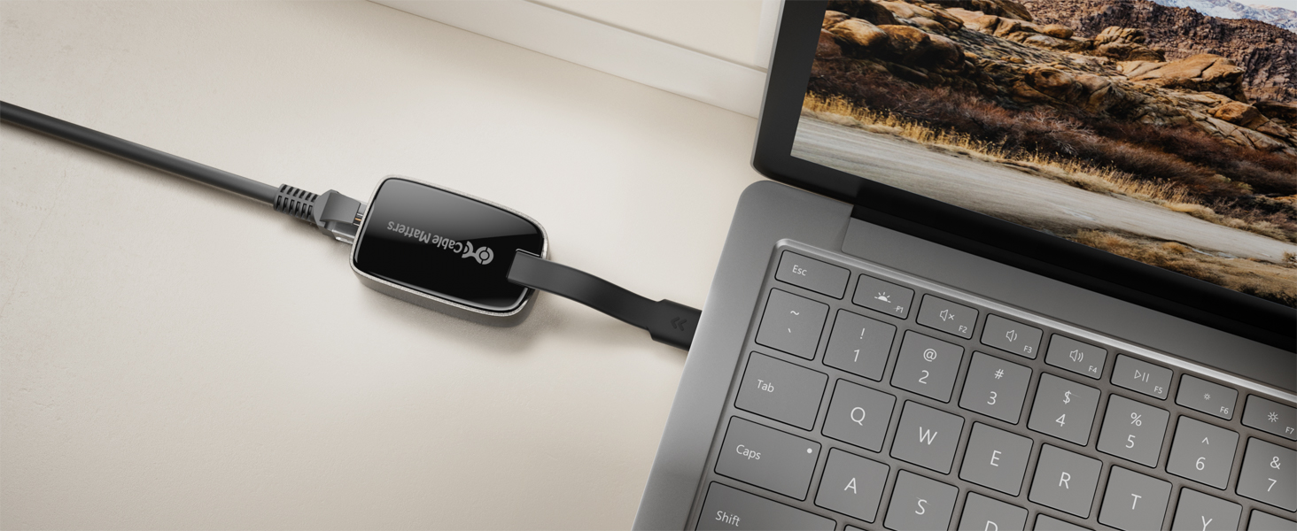 Foldable USB-C to Gigabit Ethernet Adapter