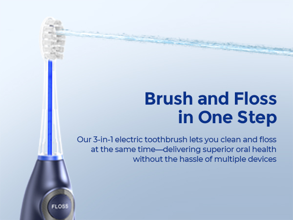 electric toothbrush with water flosser