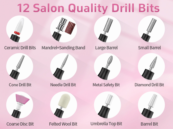 electric nail drill bits electric nail file kit UV nail lamp light nail tools for nail art kit