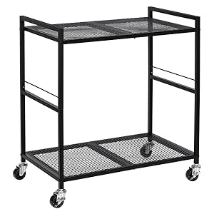 Printer Stand Printer Cart for Storage, Printer Table Multifunctional Metal Utility Shelves