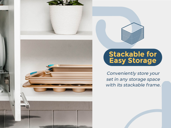 STACKABLE FOR EASY STORAGE