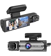 Dashcam Front and Inside,Car Camera Dash Cam for Cars,Driving Recorder with IR Night Vision,Loop ...