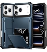 TOPAUX for iPhone 17 Pro Wallet Case 5 Credit Card Holder Flip Cover Secure Back Pocket ID Slot C...