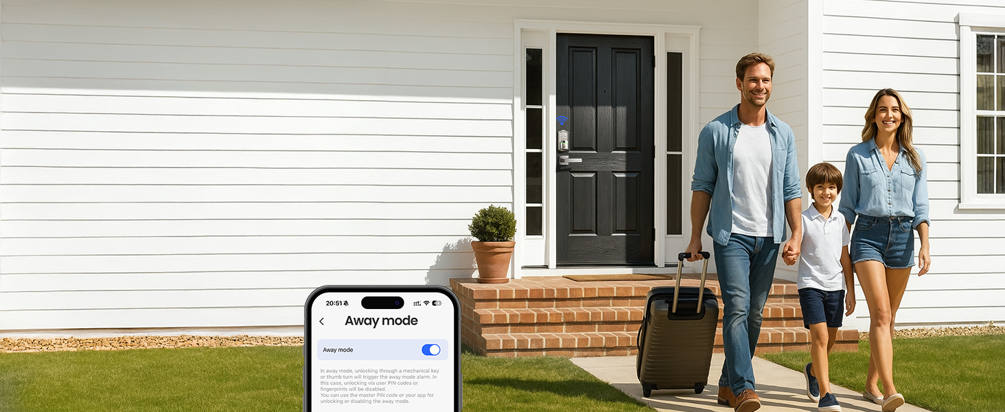 electric door locks for front door Away Mode