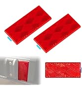 PSLER 2pcs Rectangle Reflectors - High Reflectivity Reflectors Stick On, Self-Adhesive Plastics R...