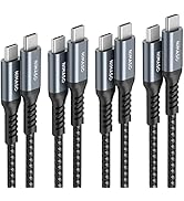 NIMASO USB C to USB C Fast Charging Cable 60W 4-Pack[10ft+6.6ft+3.3ft+1ft], USB Type C Charger Co...