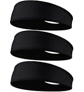 Braylin Men's Headbands, 3-Pack Head Band for Men, Sport Sweatbands for Running Fitness Yoga Cycl...