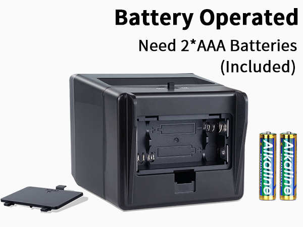 Load 2AAA batteries into the designated space for hours and hours of enjoyment.