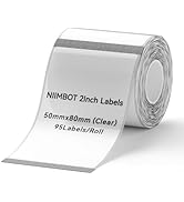 NIIMBOT Labels for B1/B21/B31 Label Maker, 50 x 80 mm (1.97'' x 3.15'') 95 Tapes/Roll, Thermal La...