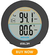 baldr wireless indoor outdoor thermometer - lcd display digital thermometer for home - surfa