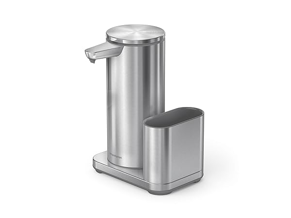 Simplehuman 14 oz Sensor Pump Automatic Soap Dispenser with Sponge Caddy