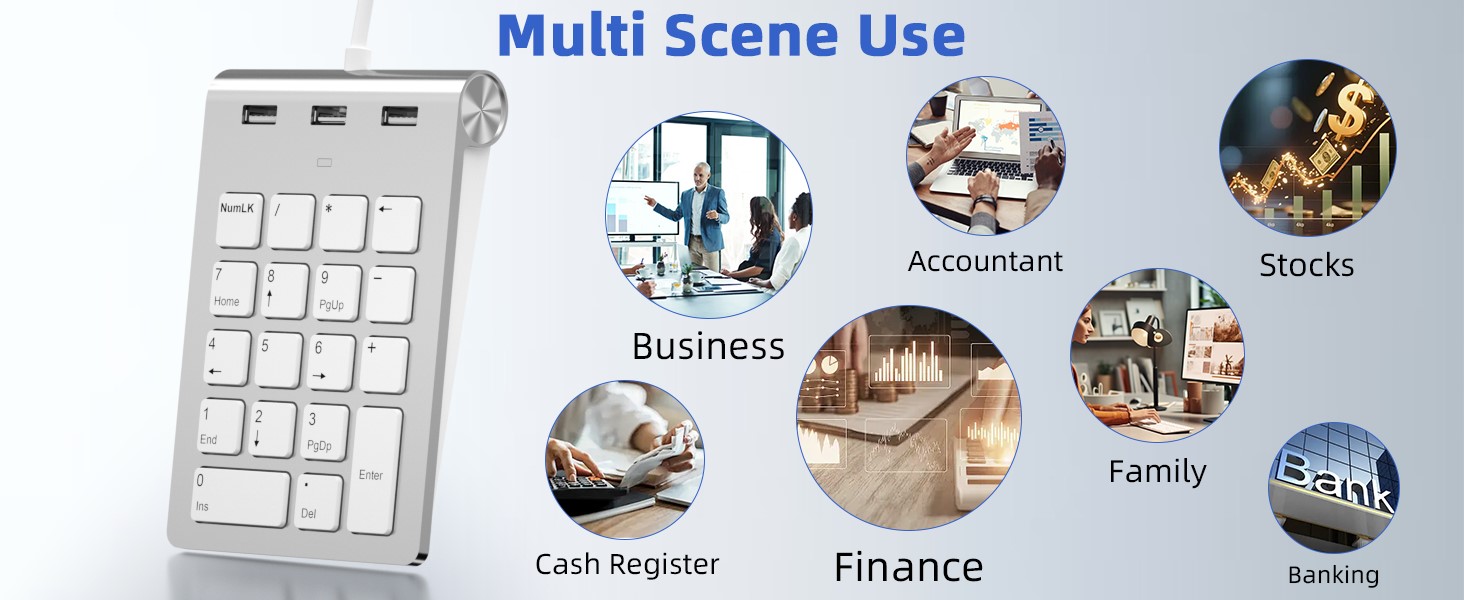 Multi Scene Use 10 key usb keypad numpad numeric keypads number pad