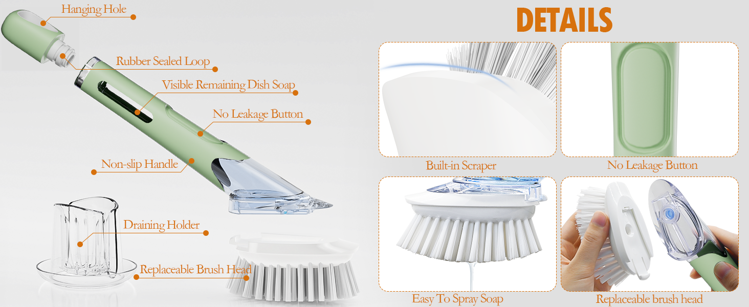 soap dispensing dish brush
