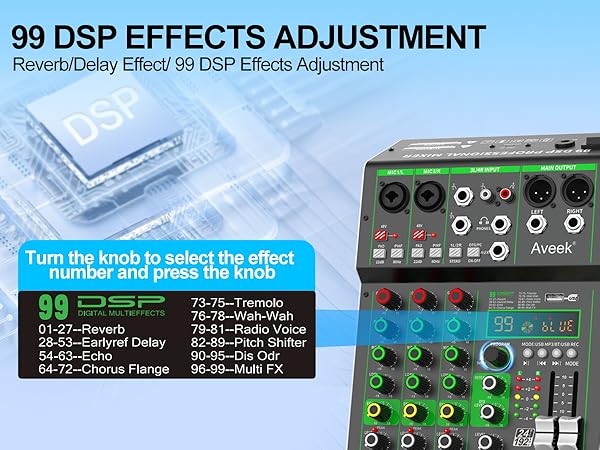 4 channel audio mixer sound digital DJ mixer board mixing console bluetooth stereo audio interface