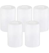 Piano 5-Pack White Frosted Glass Light Shade,Glass Lamp Shade Replacements for Light Fixtures,Cyl...