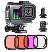 SOONSUN Waterproof Case with Dive Filters for GoPro Hero 13/12 / 11/10 / 9 Black, 196 Feet Underw...