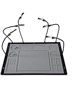 2-in-1 Helping Hands Soldering Kit, Helping Hands Soldering Station with Silicone Soldering Mat, ...